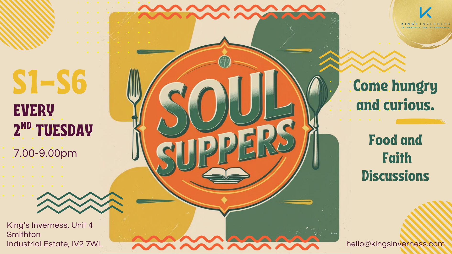 Green And Yellow Vintage Illustrative Food Bazaar Poster (210 x 210 mm) (16
