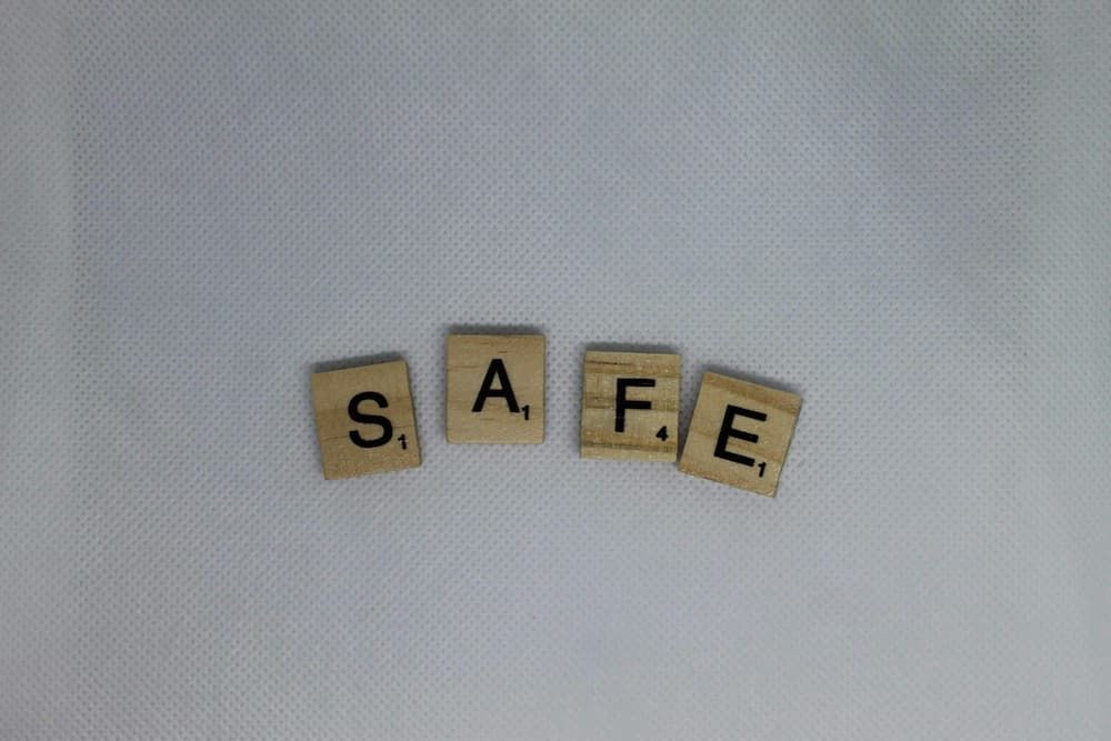 Wooden Blocks Spelling out the word SAFE