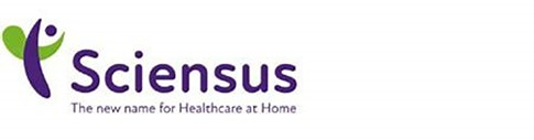 Sciensus company logo tagline reads the new name for healthcare at home
