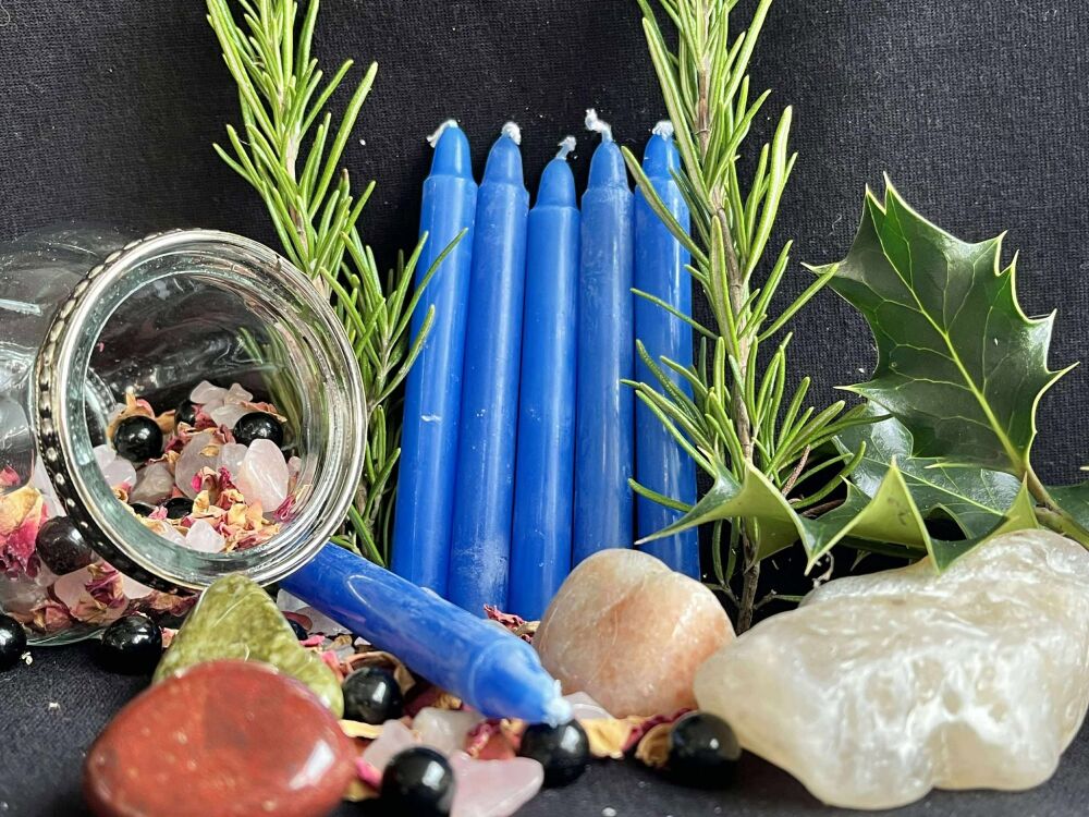 Dark Blue Spell Candle