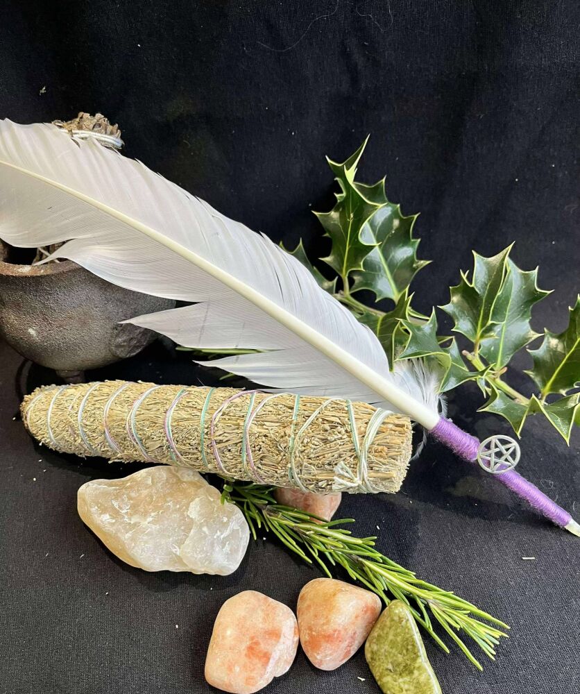 Smudging Feather - White