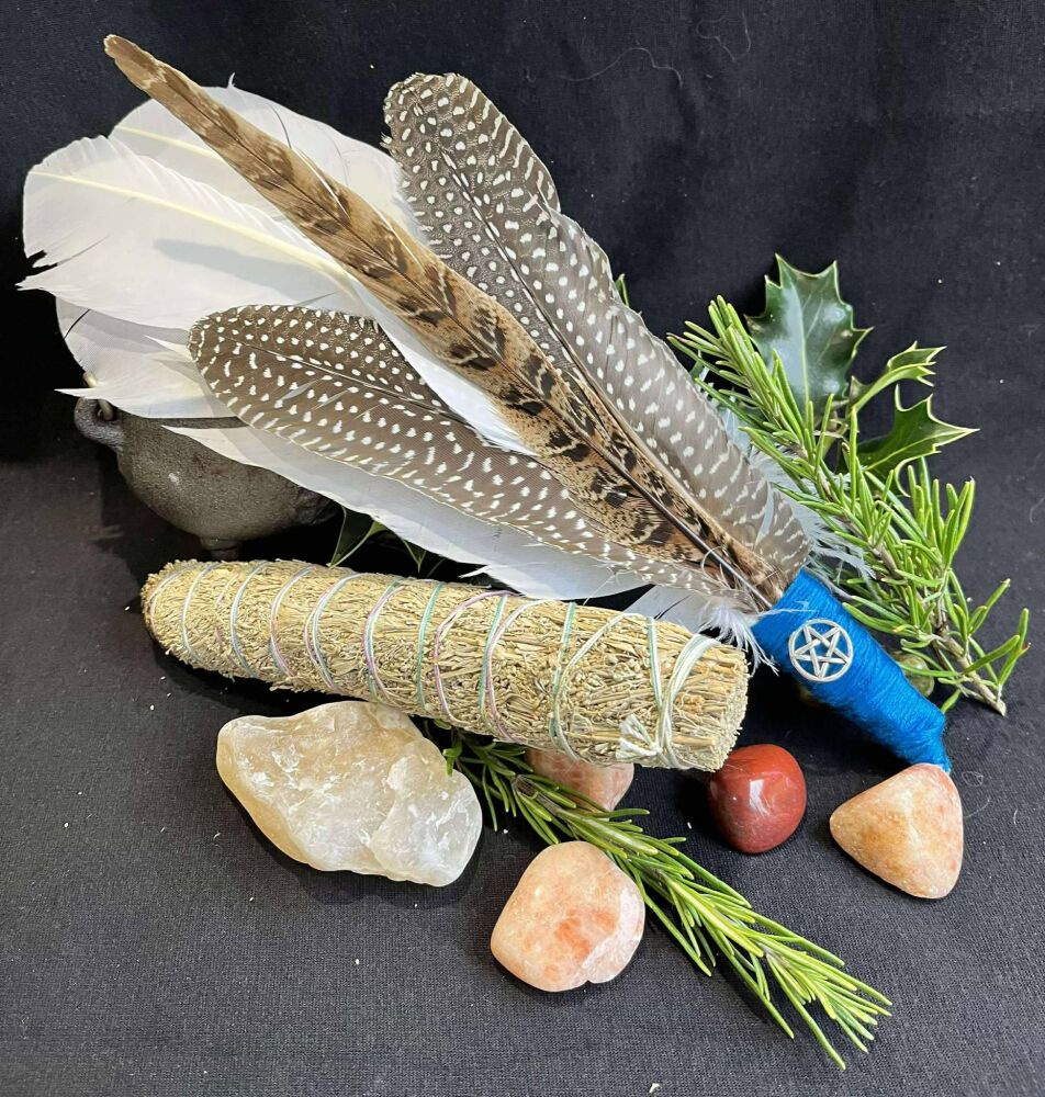 Smudging Feather - Large White