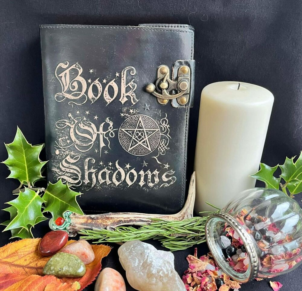 Thick Deckled Edge Leather Notebook - Book of shadows