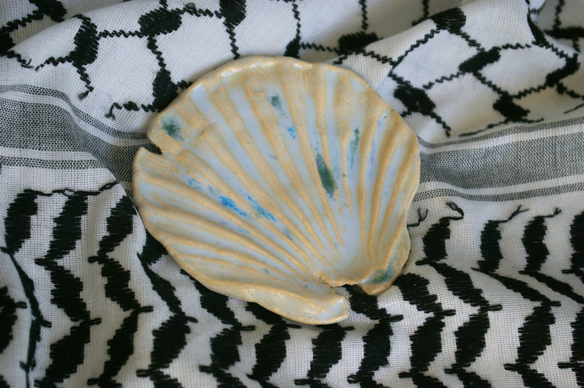Oyster shell plus random large keffiyah 1