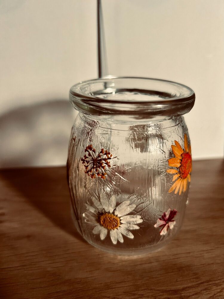 Pressed Flower Lantern Jars