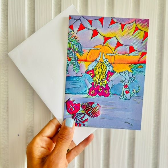 Sunrise Beach Yoga Card