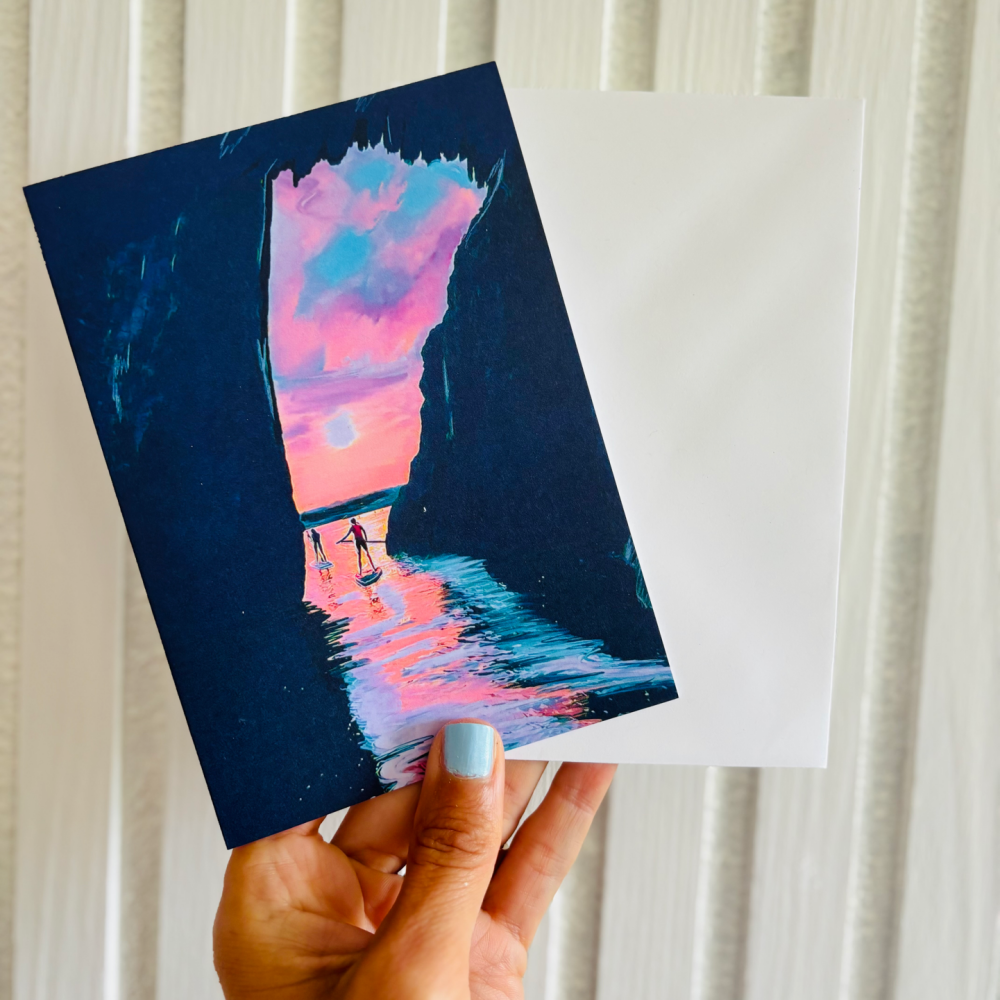 Sunset Paddle Board Card