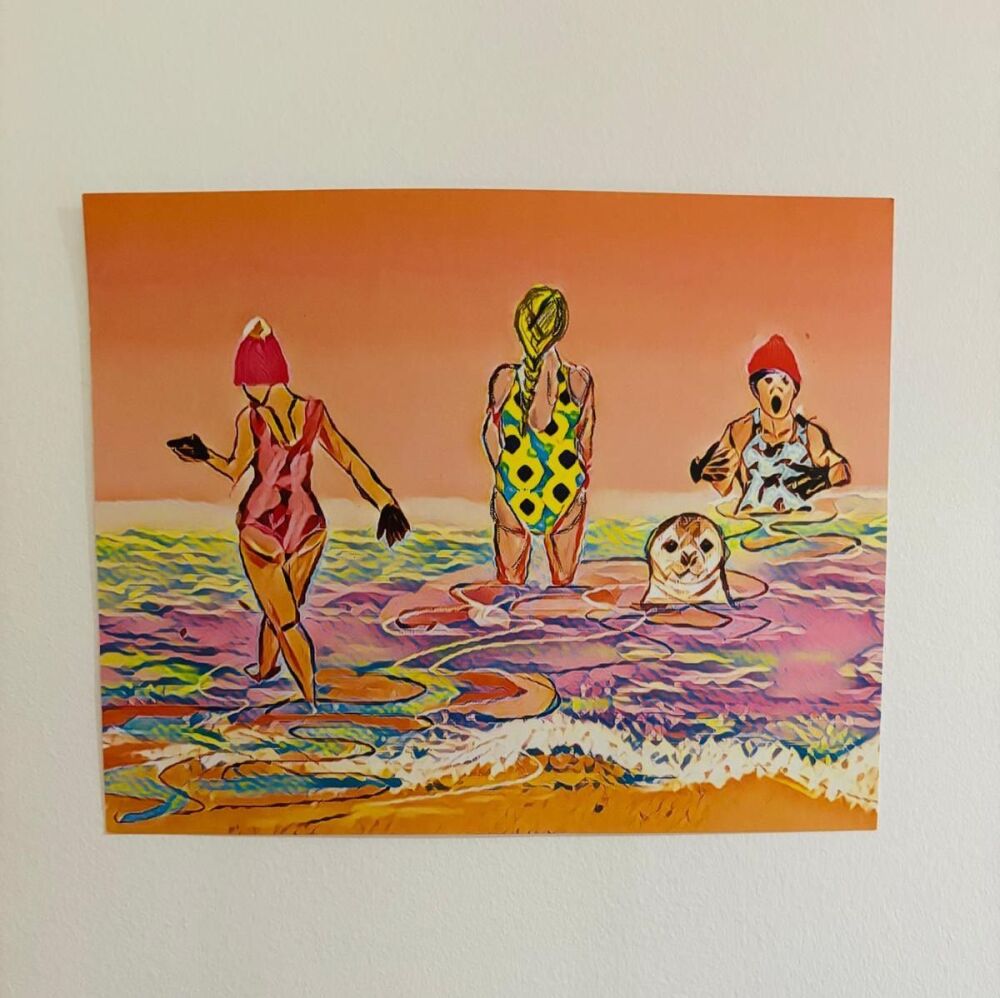 "Wild swims with Sammy the seal" Print