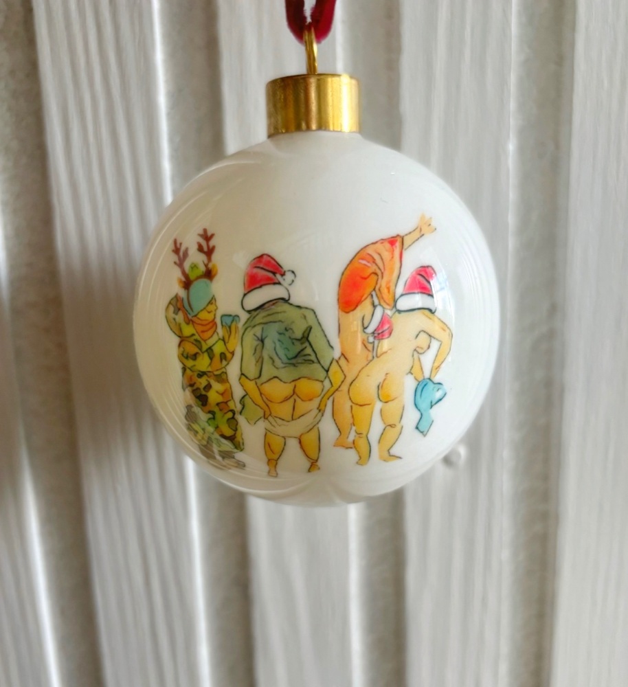 Wild swim dress scene china bauble