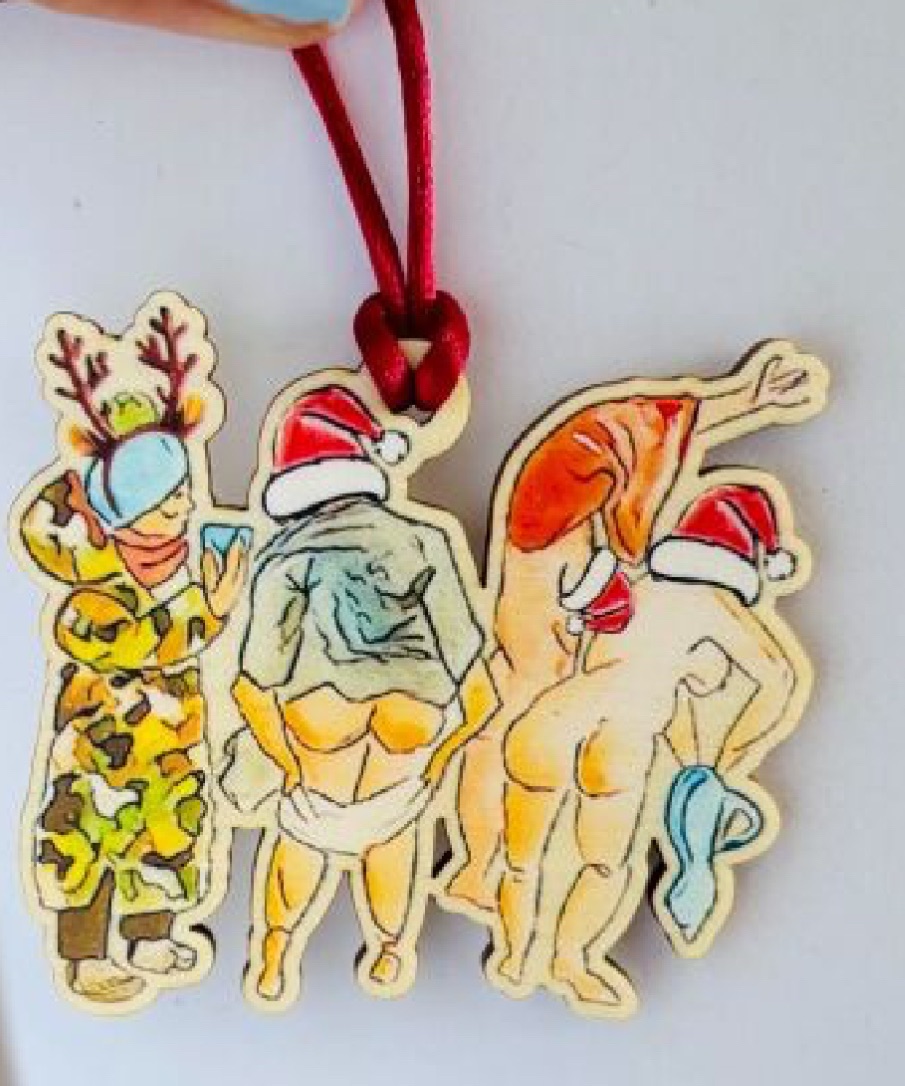 Wooden tree decoration