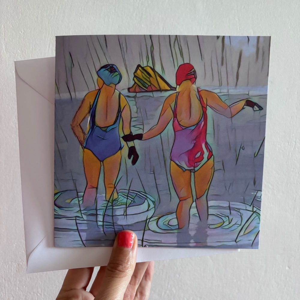 Rainy swim at meadfoot beach