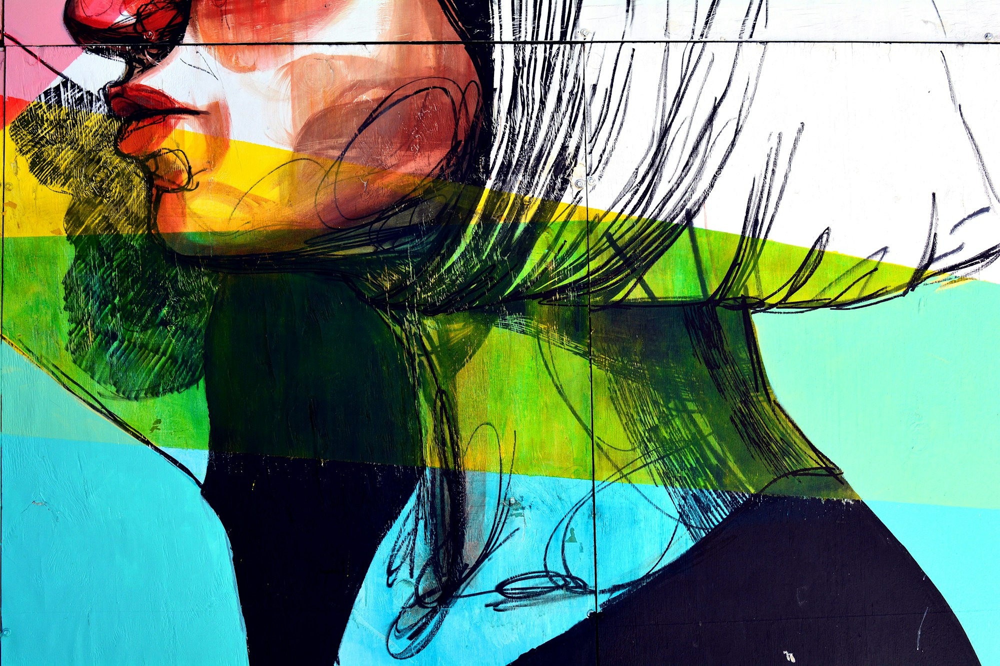 sketched-image-of-woman-in-different-colours