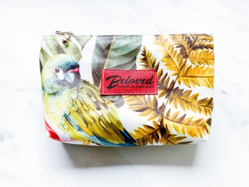 Strelitzia and parrot small cosmetic bag