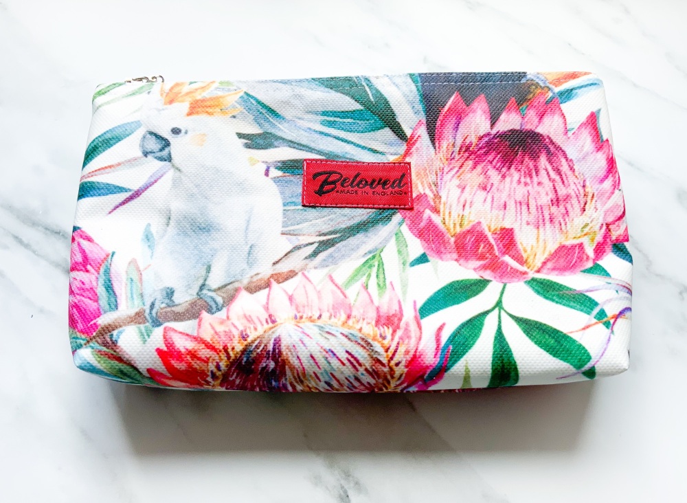 Pink king protea medium cosmetic bag