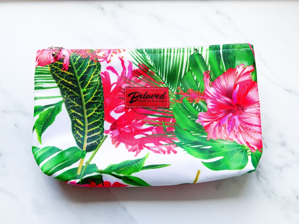 Cerise hibiscus medium cosmetic bag