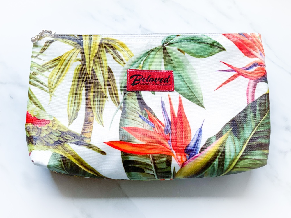 Strelitzia and parrots medium cosmetic bag