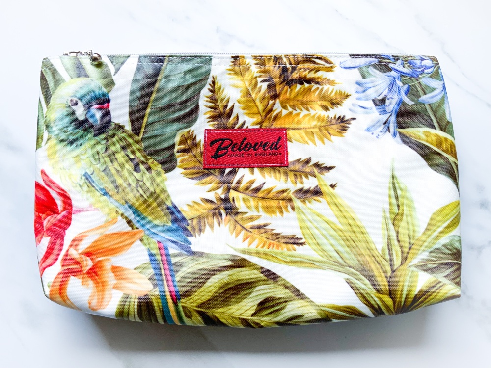 Strelitzia and parrot large cosmetic bags