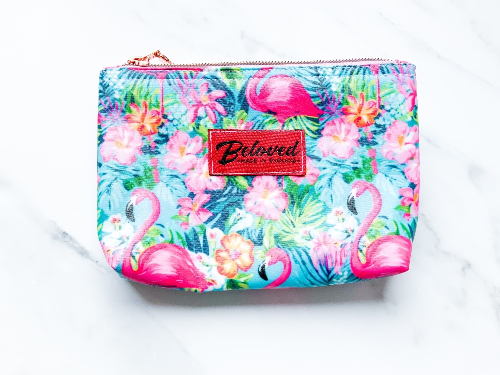 Flamingo small cosmetic bag