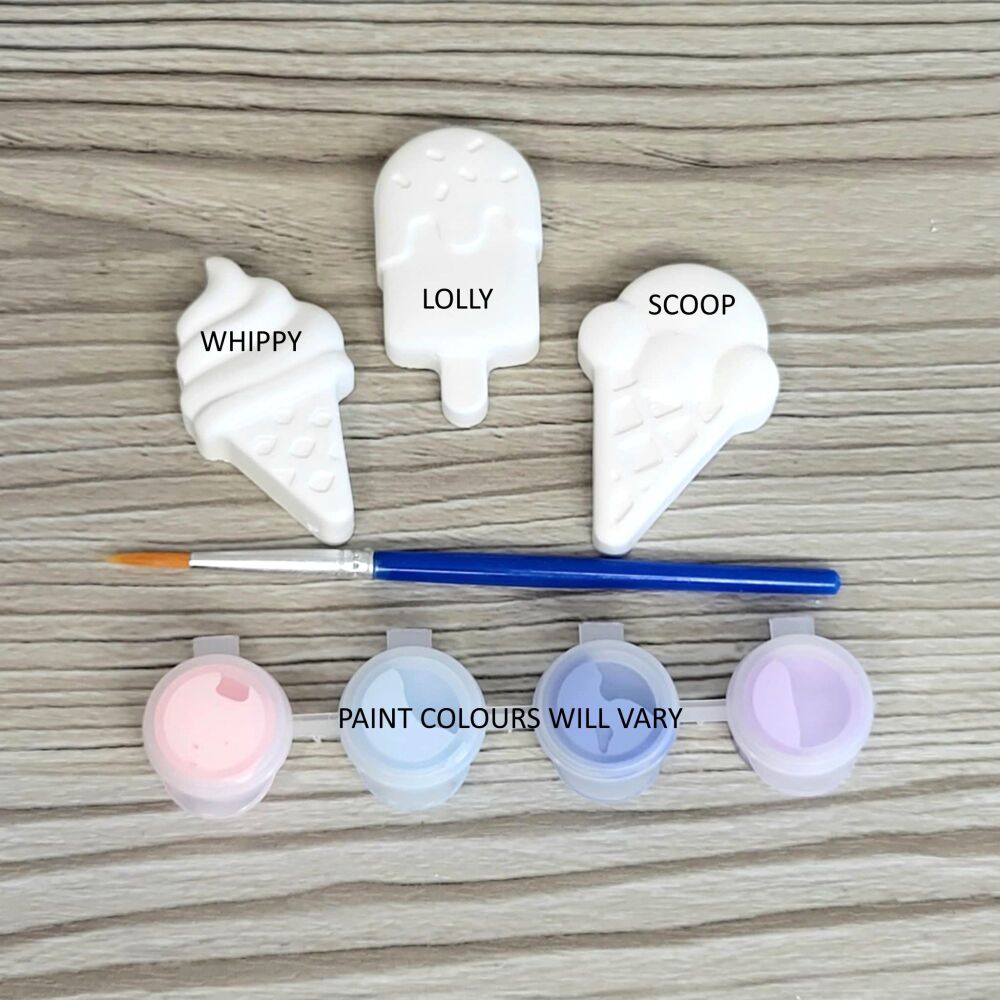 Paint Your Own Ice Cream – Plaster Painting Kit (Party Favor Size)