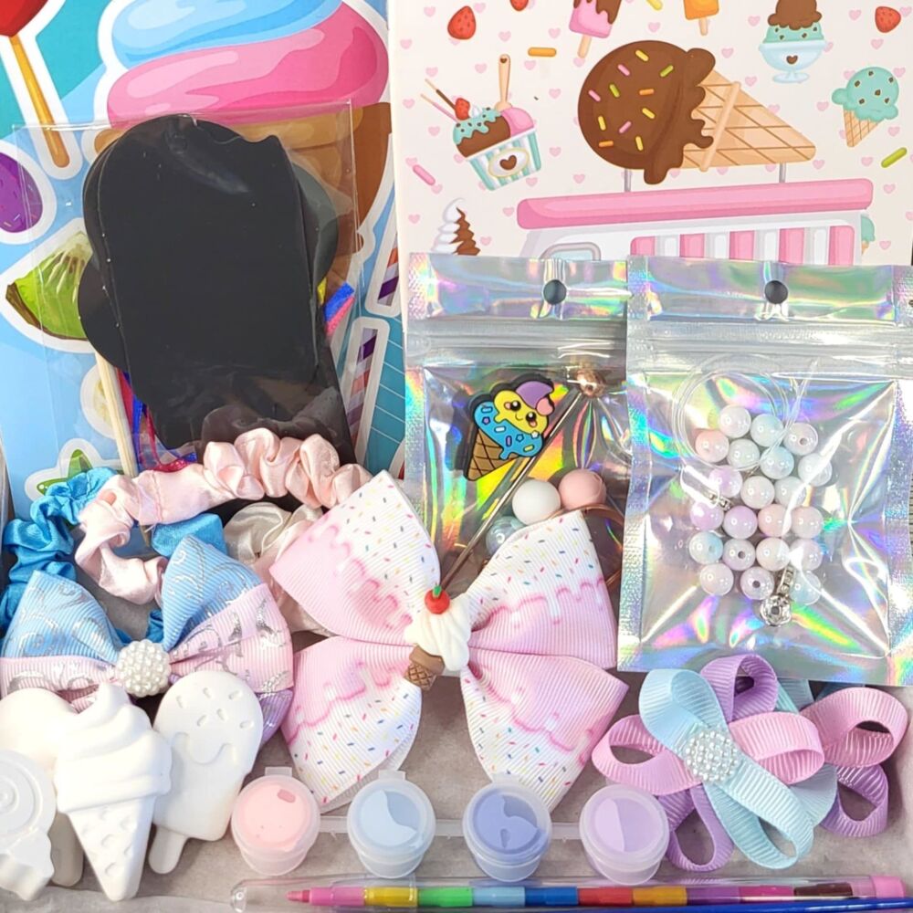 Treats & Trinkets Ice Cream Themed Gift Box – Sweet Pastel Accessories & Fun