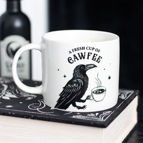 Cup of Cawfee Raven Mug