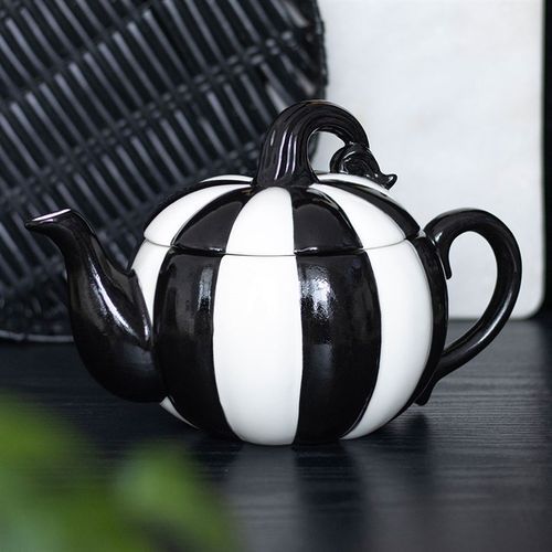 Striped Pumpkin Teapot