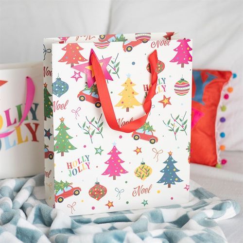 Nostalgic Christmas Print Gift Bag Small