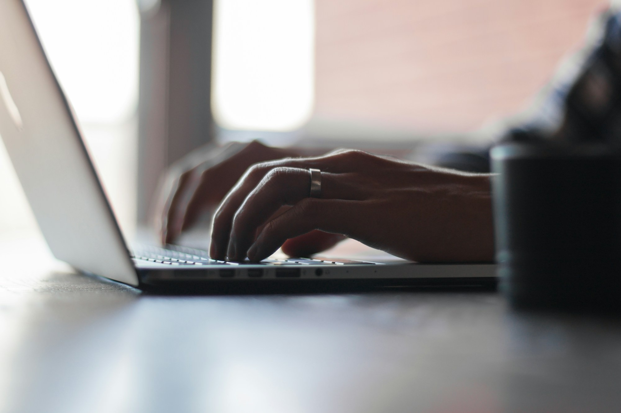 Image of hands typing