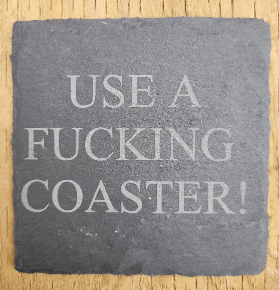 Sweary Slate Coasters 10cm x 10cm