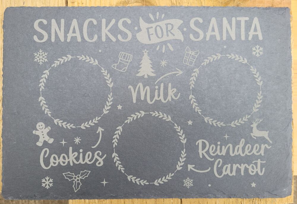 Christmas Eve Slate Plate 30cm x 20cm