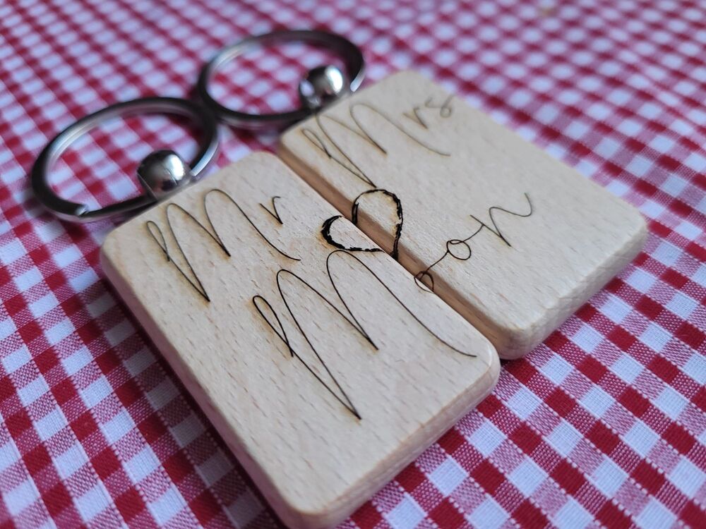 Wedding Couple Keyring Set of 2