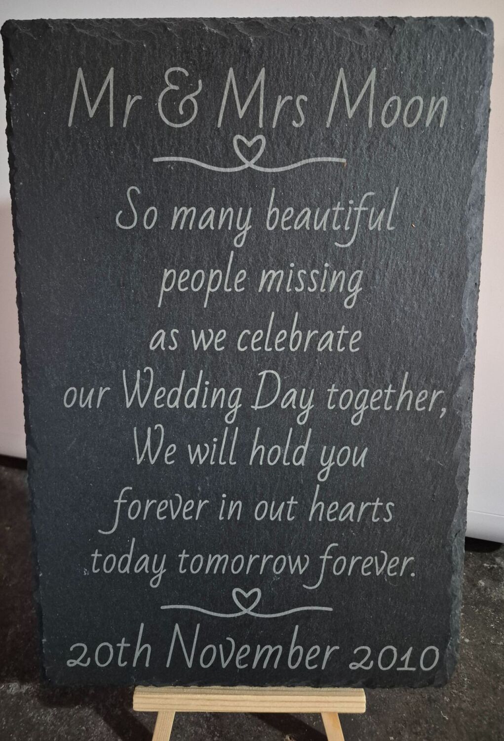 So Many Beautiful People Missing Wedding Day Slate Sign