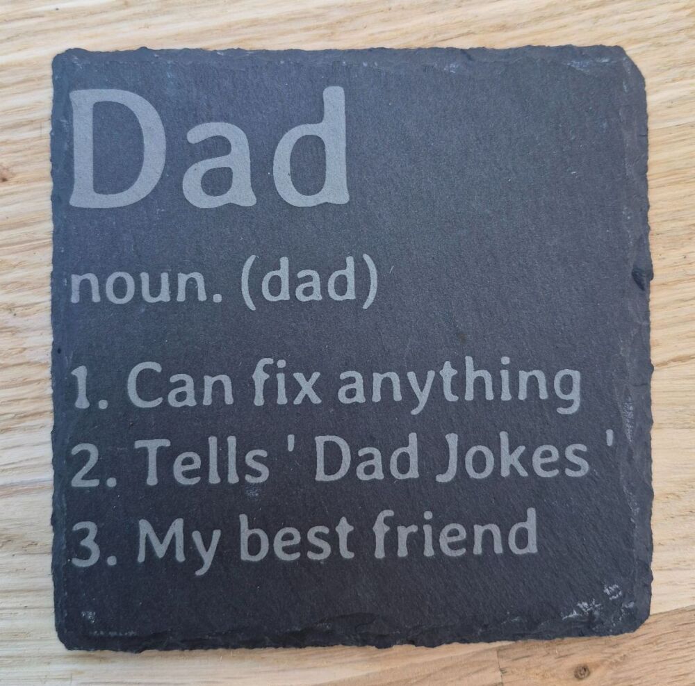 Dad noun Can Fix Anything Slate Coaster