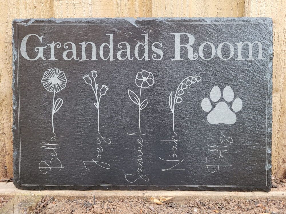 Grandad / Grandma Room Slate Sign