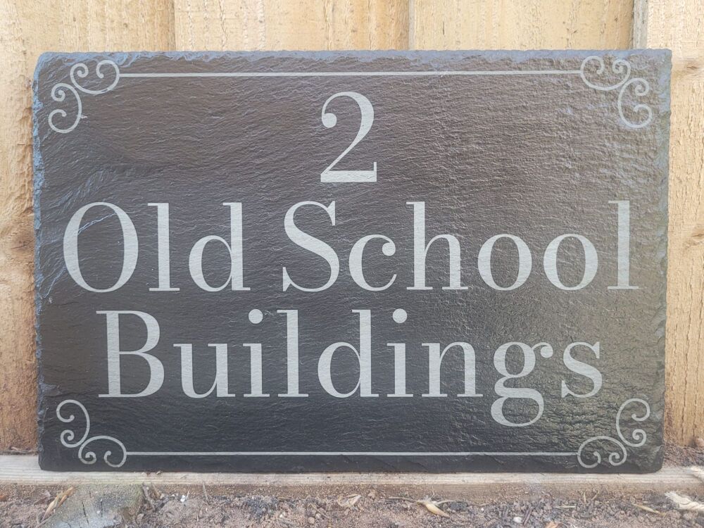 Outdoor Slate House Sign