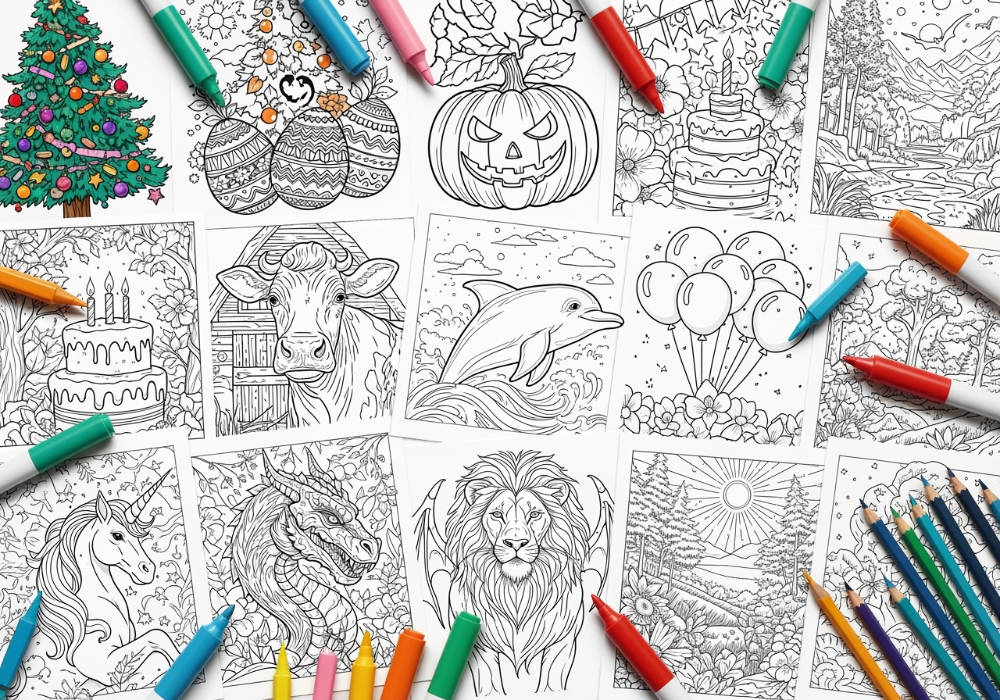 Themed Colouring Pages