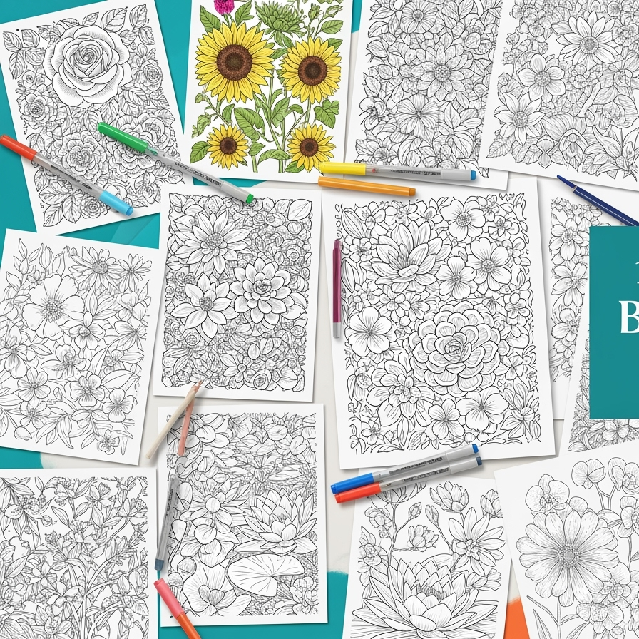 Botanical Illustrations Colouring Pages
