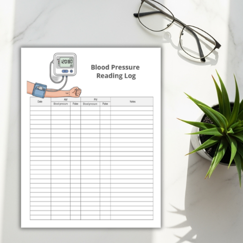 Printable Blood Pressure Log