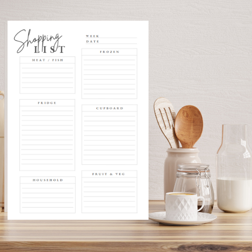 Printable Shopping List Template | Weekly Grocery Planner | Meal Planning O
