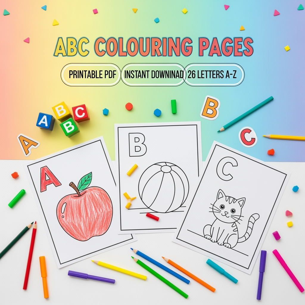 Printable ABC Colouring Pages PDF