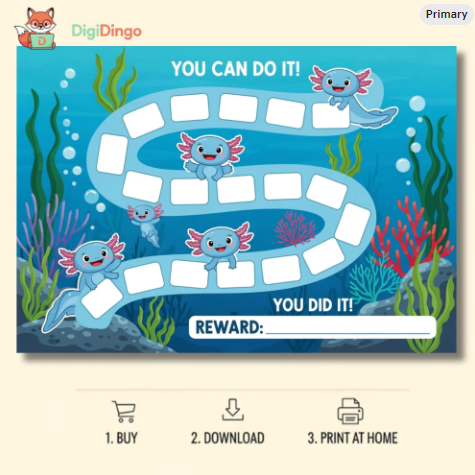 Printable Axolotl Reward Chart