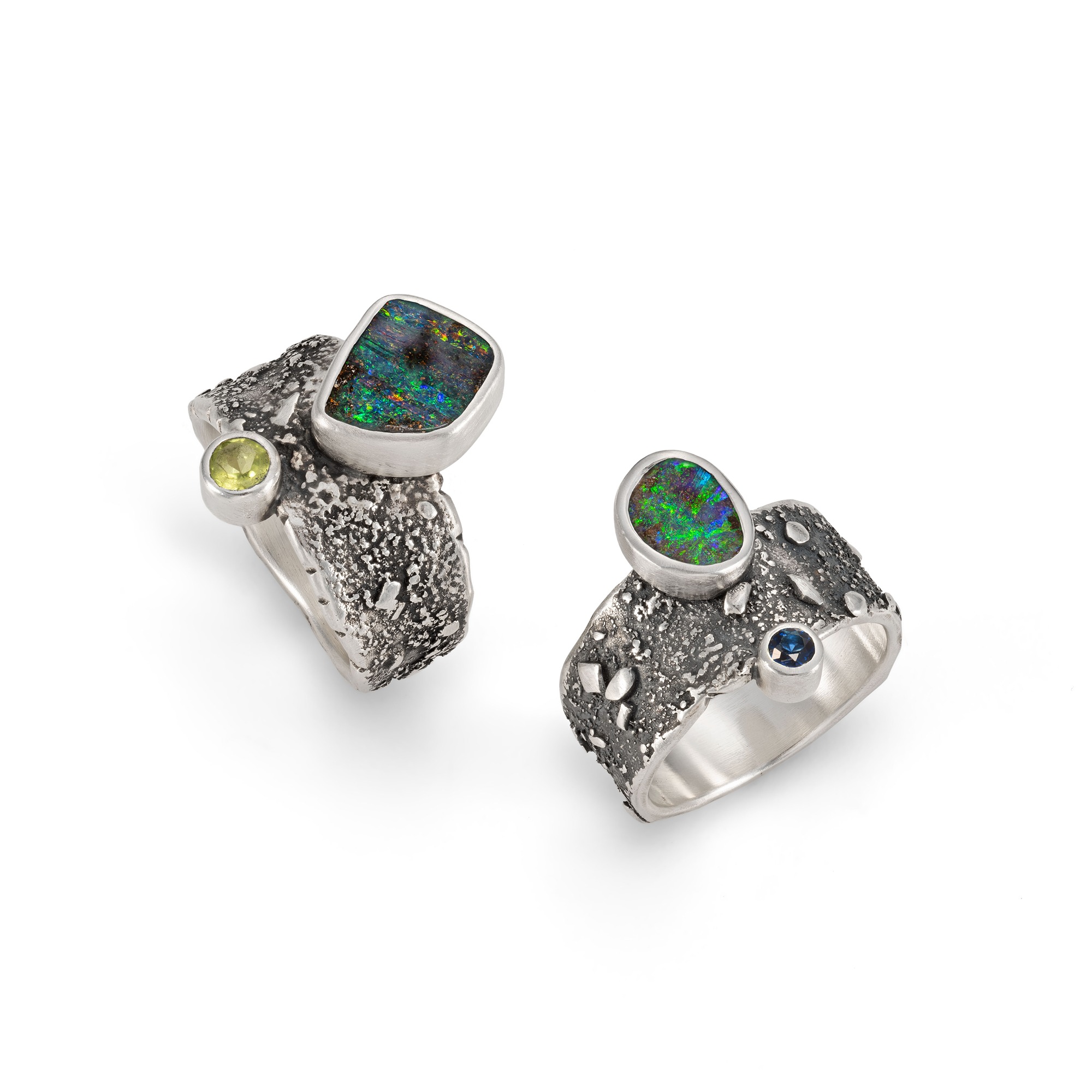 CarinLindberg-OpalSapphirePeridotRingsInSilver-&Acirc;&pound;415-&Acirc;&pound;570-&Acirc;&copy;PaulMounsey