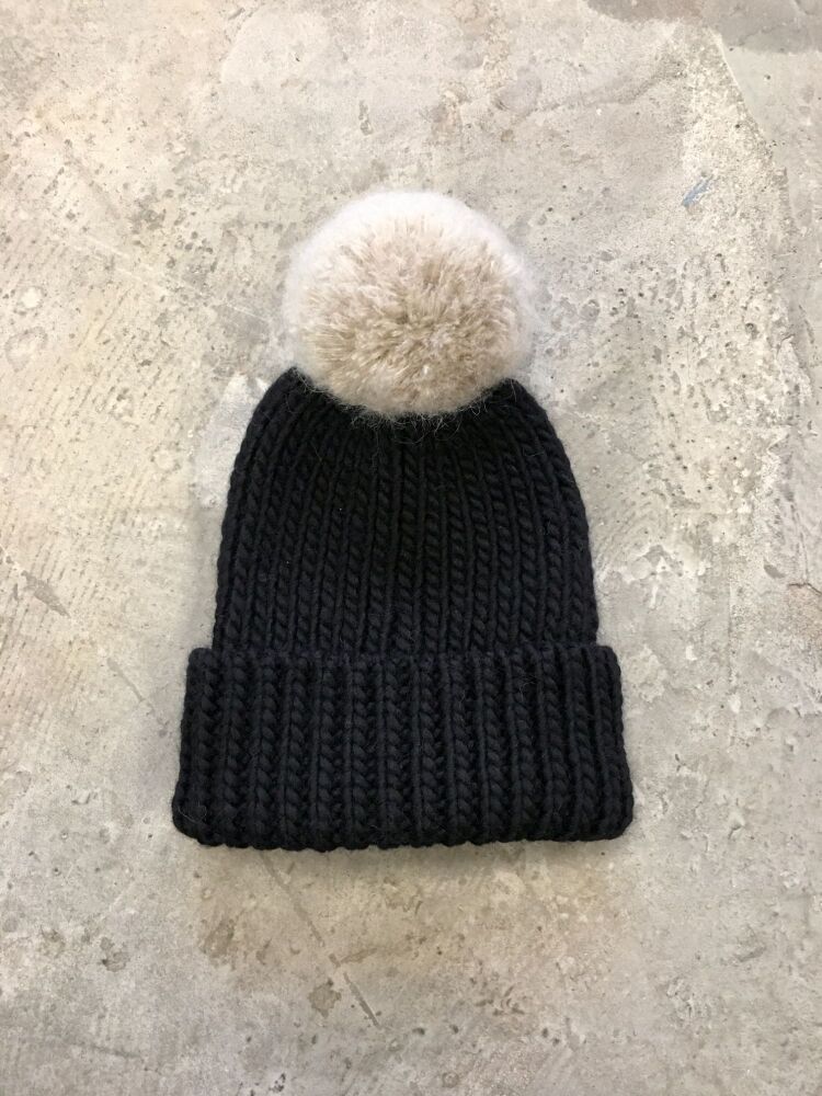 Chunky Knit Bobble Hat