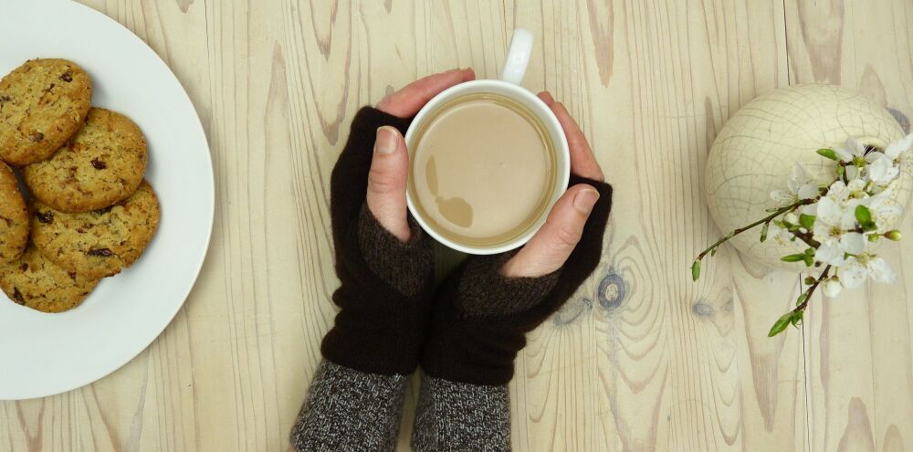 Upcycled Cashmere Gloves In Dark Brown, Tweed Brown And Brown