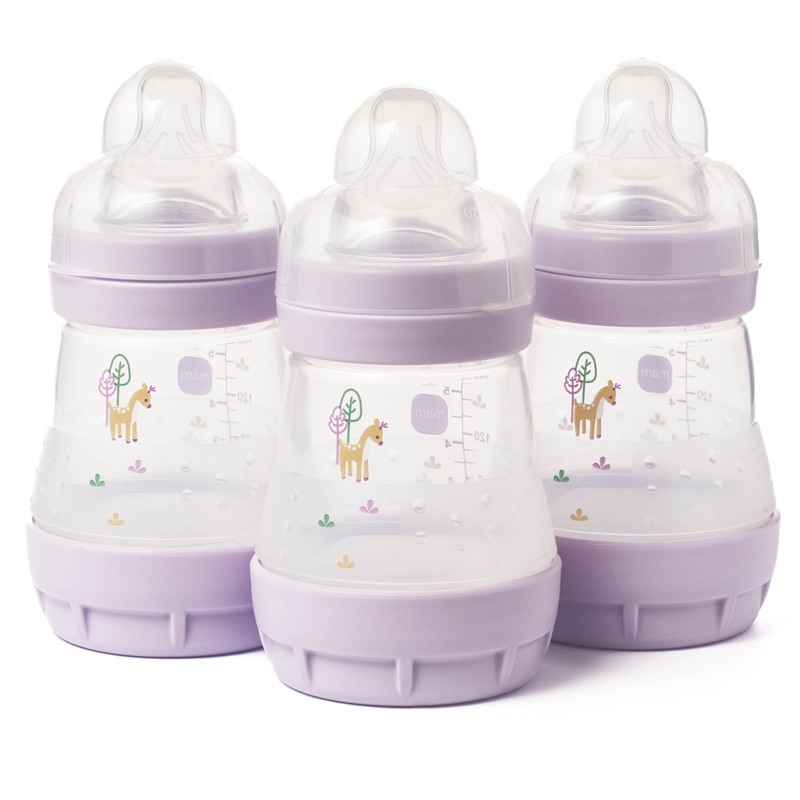 Anti-Colic Bottle Pink Easy Start 160ml for 0m+ 3Pk - MAM