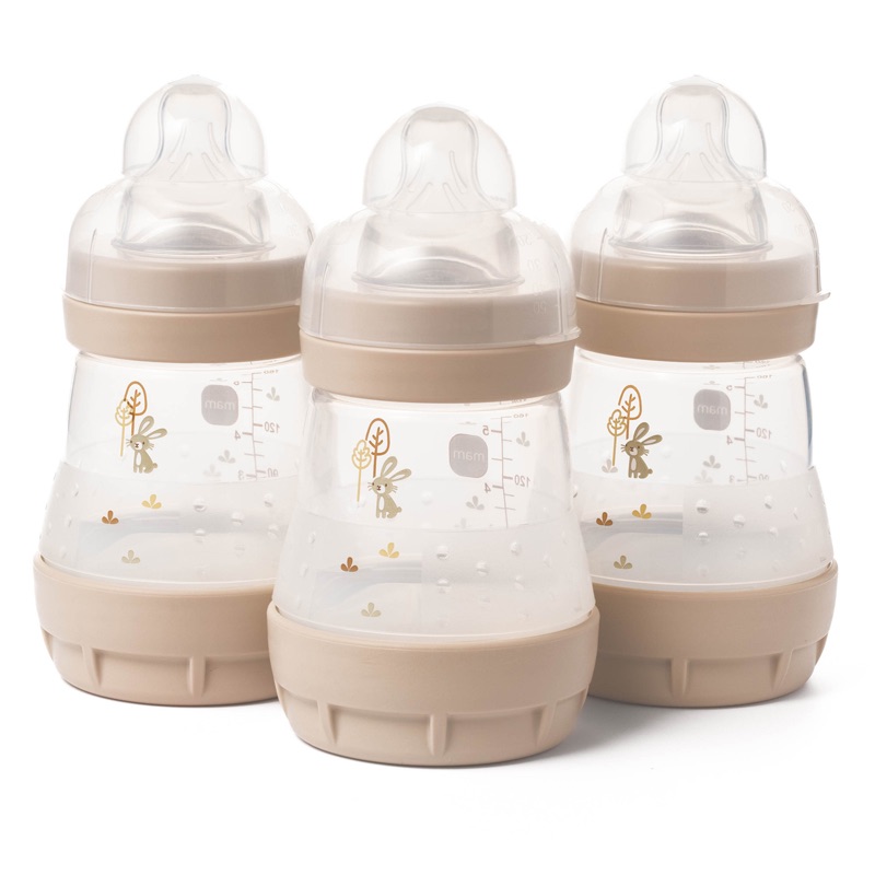 Anti-Colic Bottle Brown Easy Start 160ml for 0m+ 3Pk - MAM