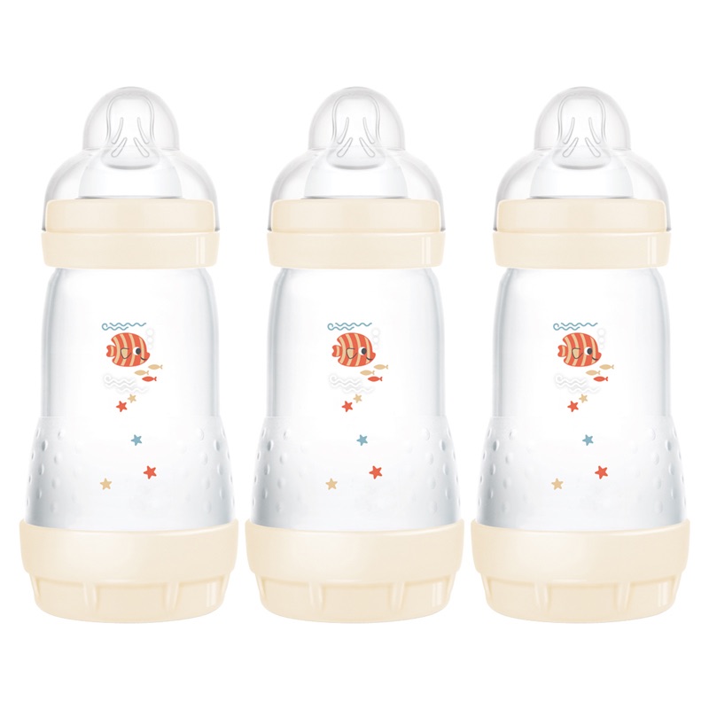 Anti-Colic Bottle Unisex Easy Start 260ml for 0m+ 3Pk - MAM