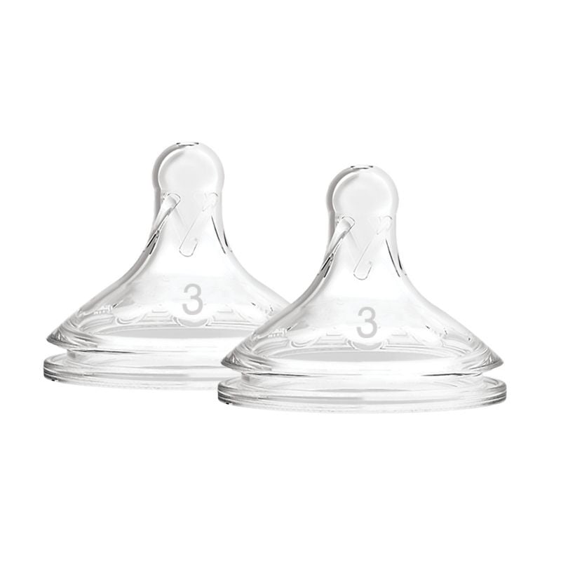 Silicone Teat Medium Fast Flow Options+ 6m+ 2Pk - Dr. Brown&rsquo;s