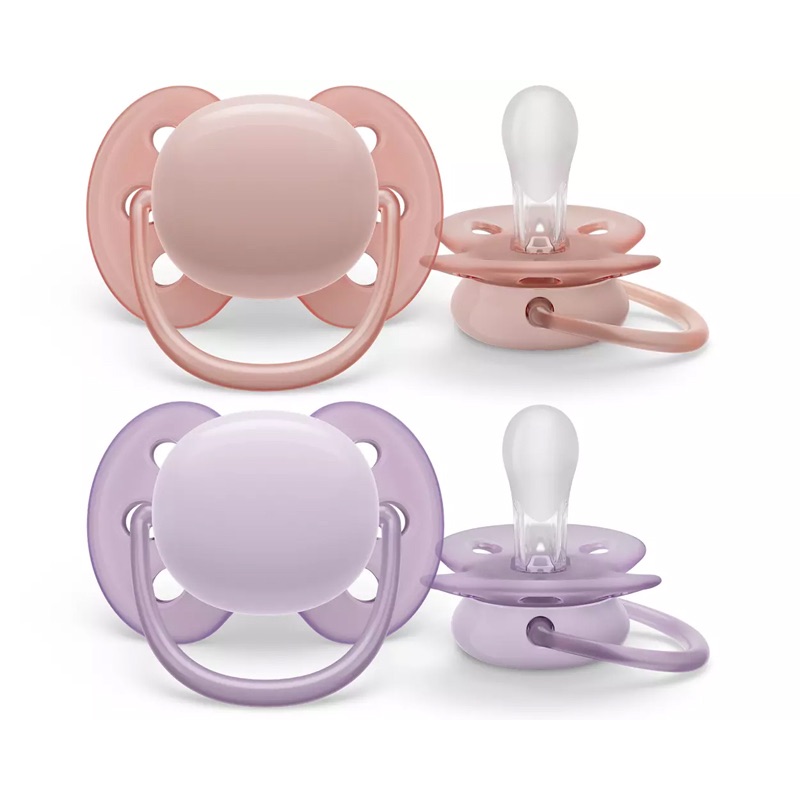 Soother Ultra Soft (0-6 m 2Pk) Girl - Philips Avent