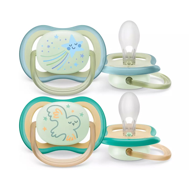 Soother Ultra Air Night (0-6 m 2Pk) Boy - Philips Avent